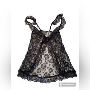 Black Lace Lingerie Teddy Top